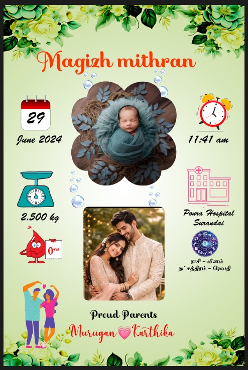Personalized Baby Birth Details Premium Photo Frame - Image 7