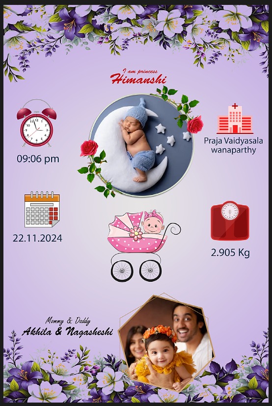 Personalized Baby Birth Details Premium Photo Frame - Image 4