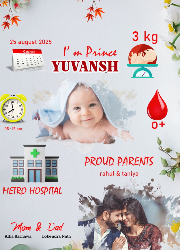 Baby Boy Birth Details Personalized Photo Frame - Image 10