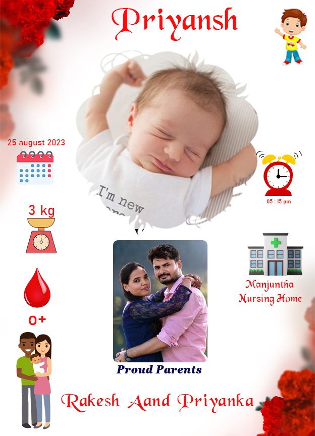 Baby Boy Birth Details Personalized Photo Frame - Image 8